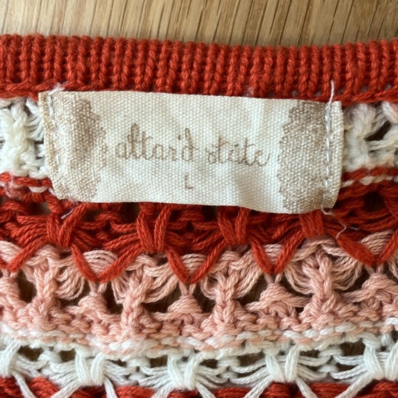 Alter’d State cropped cotton sweater  - vintage vibes size Latege- fits larger! - Picture 2 of 4